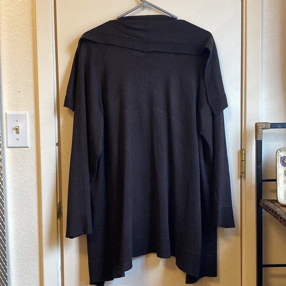 NWOT JM Collection Chocolate Brown, Wide Collar Drapes to Front. Size PXXL. - Picture 12 of 14